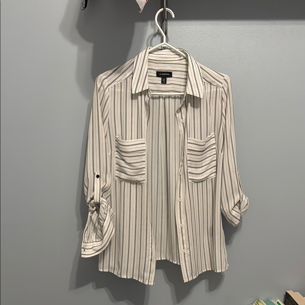 Striped Button-Up Shirt